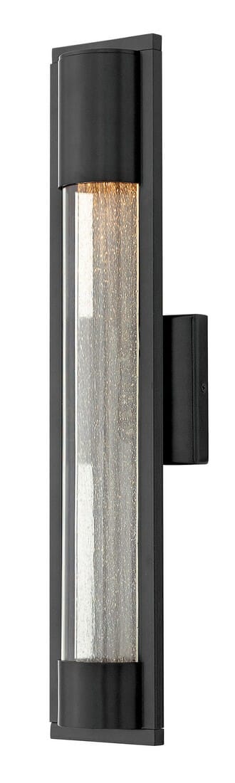 Hinkley Mist 1-Light Outdoor Medium Wall Mount in Satin Black