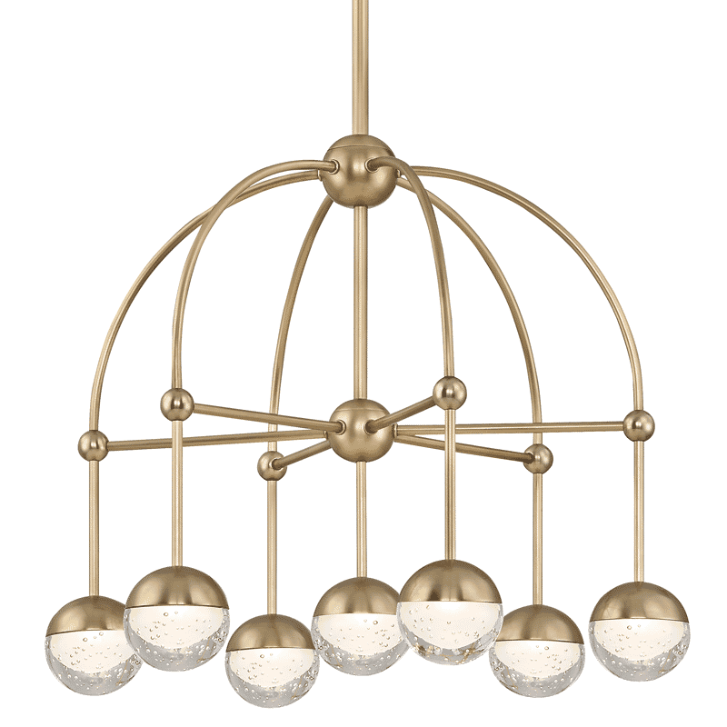 Hudson Valley Boca 7-Light Chandelier in Aged Brass