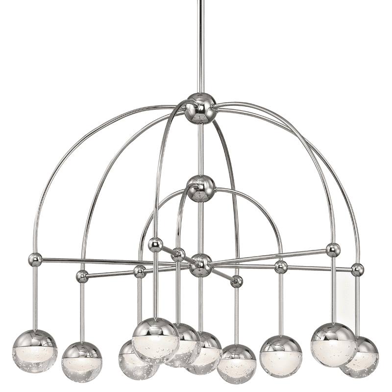 Hudson Valley Boca 10-Light Chandelier in Polished Nickel