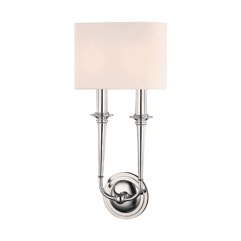 Hudson Valley Lourdes 2-Light 19" Wall Sconce in Polished Nickel