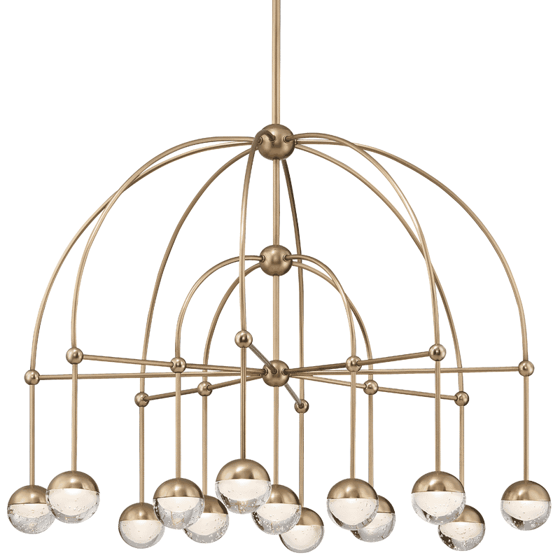 Hudson Valley Boca 13-Light Chandelier in Aged Brass