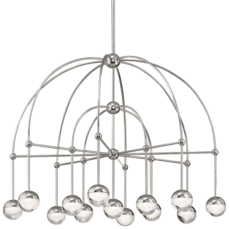 Hudson Valley Boca 13-Light Chandelier in Polished Nickel