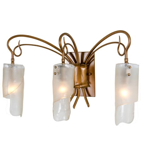 Varaluz Soho 3-Light Bathroom Vanity Light in Hammered Ore