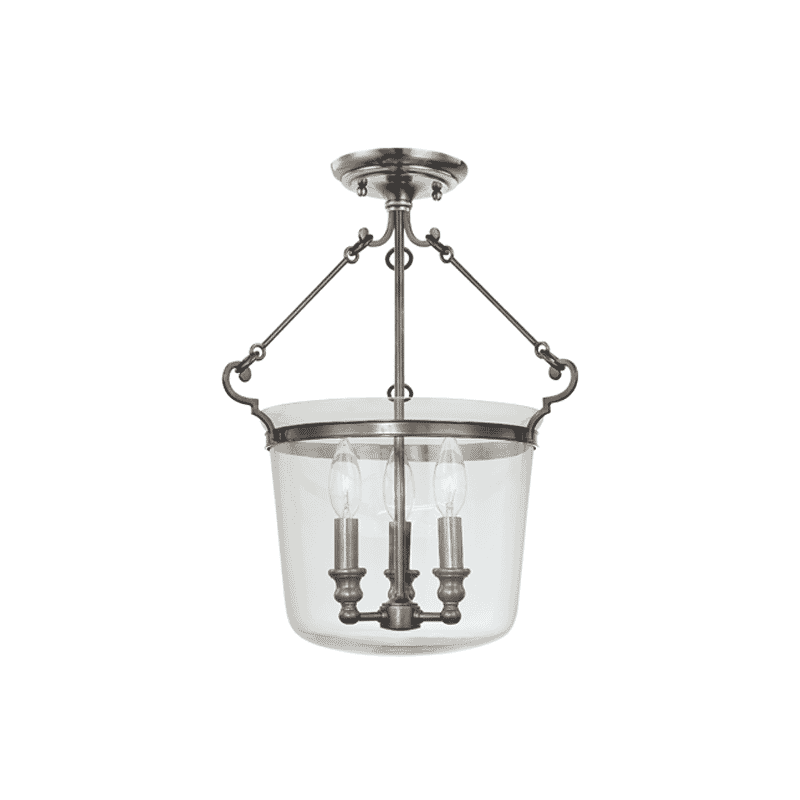 Hudson Valley Quinton 3-Light Ceiling Light in Historical Nickel