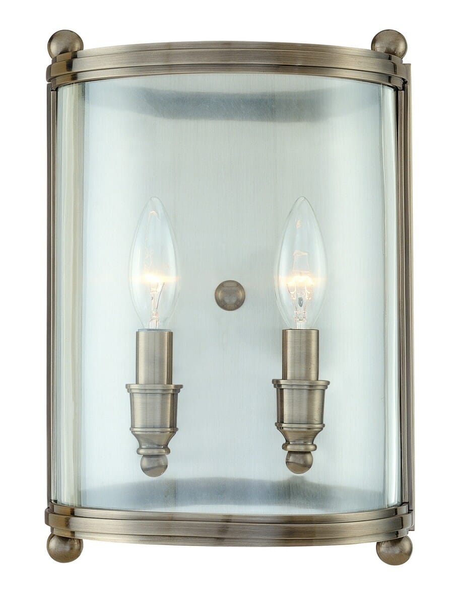 Hudson Valley Mansfield 2-Light 13" Wall Sconce in Antique Nickel