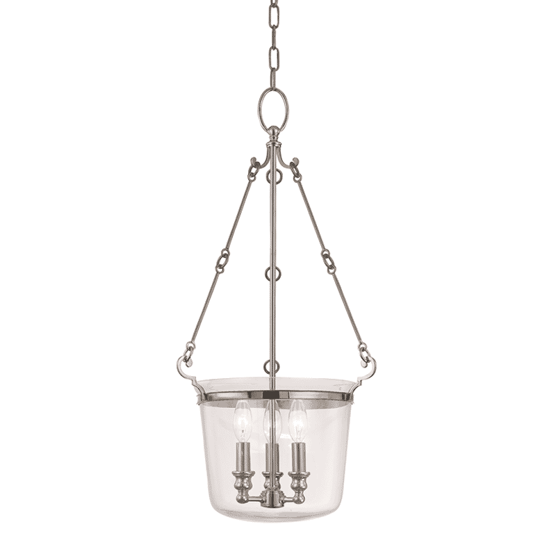 Hudson Valley Quinton 3-Light 28" Pendant Light in Polished Nickel