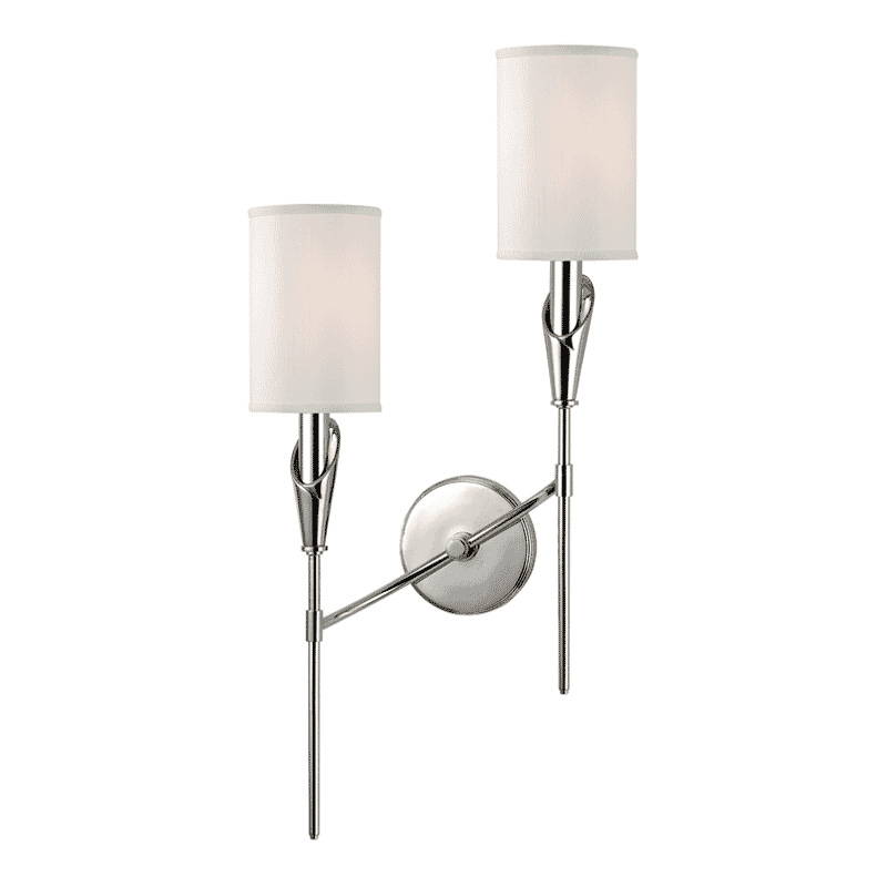 Hudson Valley Tate 2-Light 26" Wall Sconce in Polished Nickel