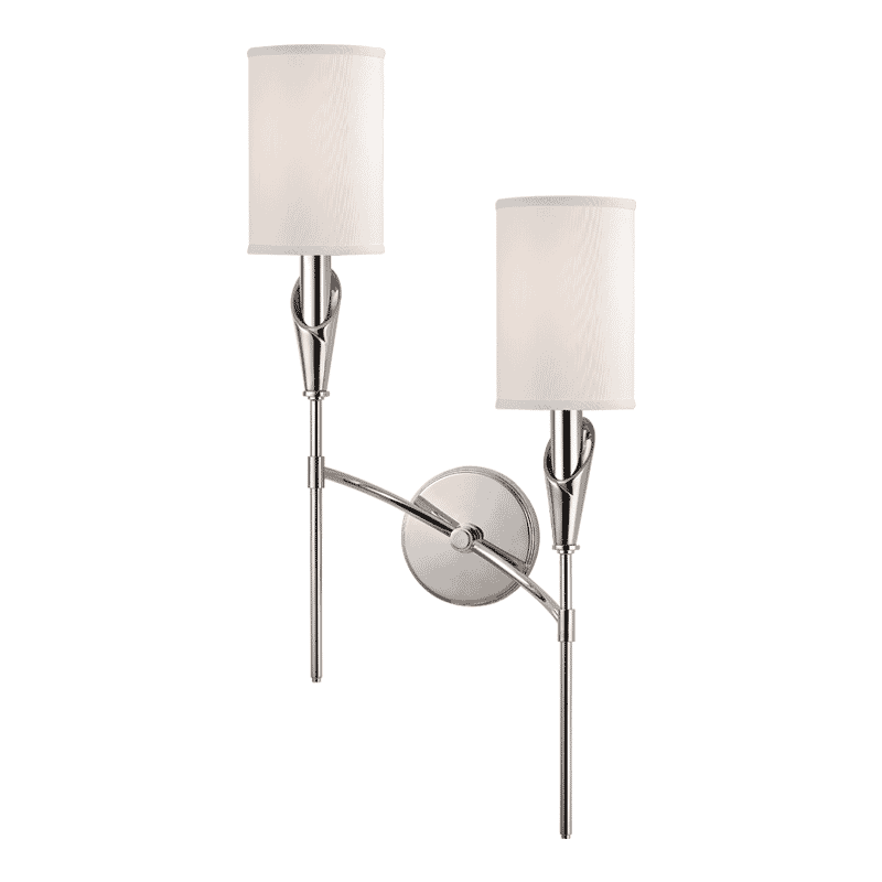 Hudson Valley Tate 2-Light 26" Wall Sconce in Polished Nickel