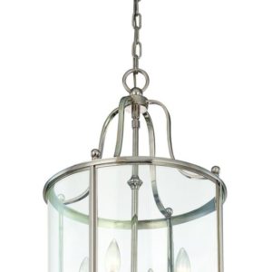 Hudson Valley Mansfield 4-Light 26" Pendant Light in Polished Nickel