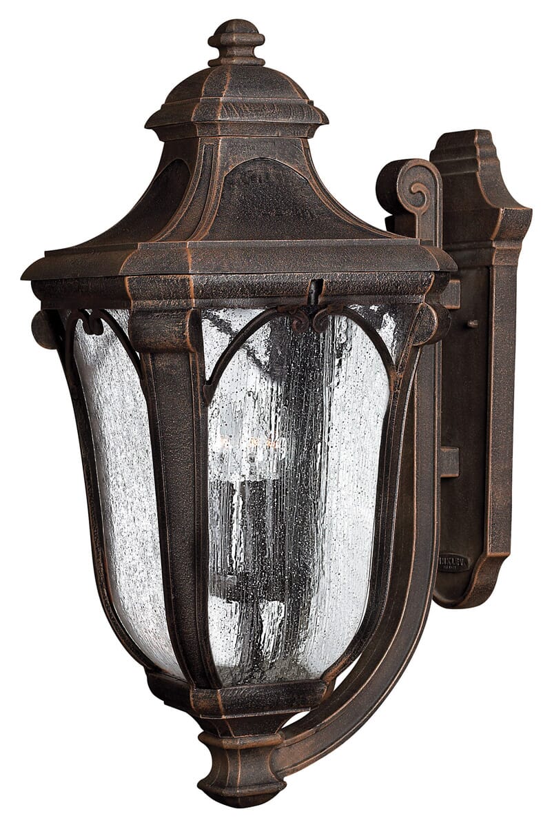 Hinkley Trafalgar 3-Light Outdoor Extra Large Wall Mount in Mocha