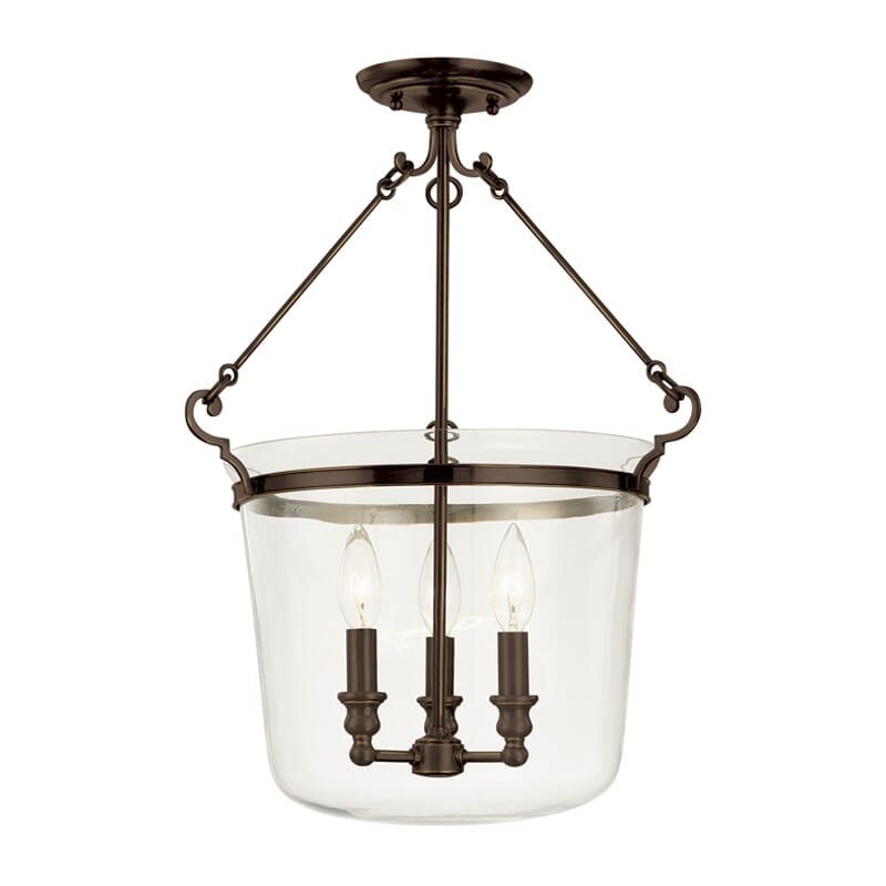 Hudson Valley Quinton 3-Light Ceiling Light in Old Bronze