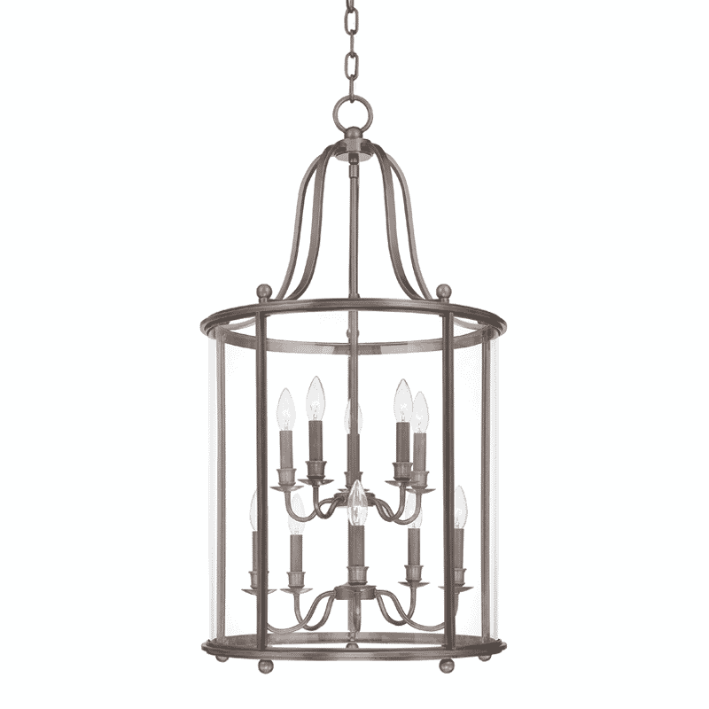 Hudson Valley Mansfield 10-Light 38" Pendant Light in Antique Nickel