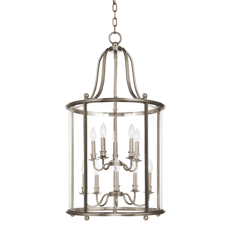 Hudson Valley Mansfield 10-Light 38" Pendant Light in Polished Nickel