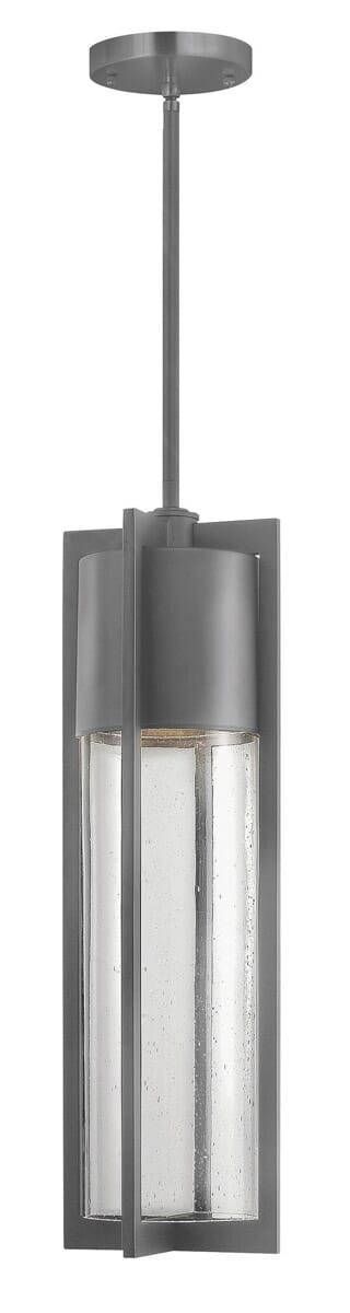 Hinkley Shelter LED Outdoor Hanging Ceiling Light in Hematite