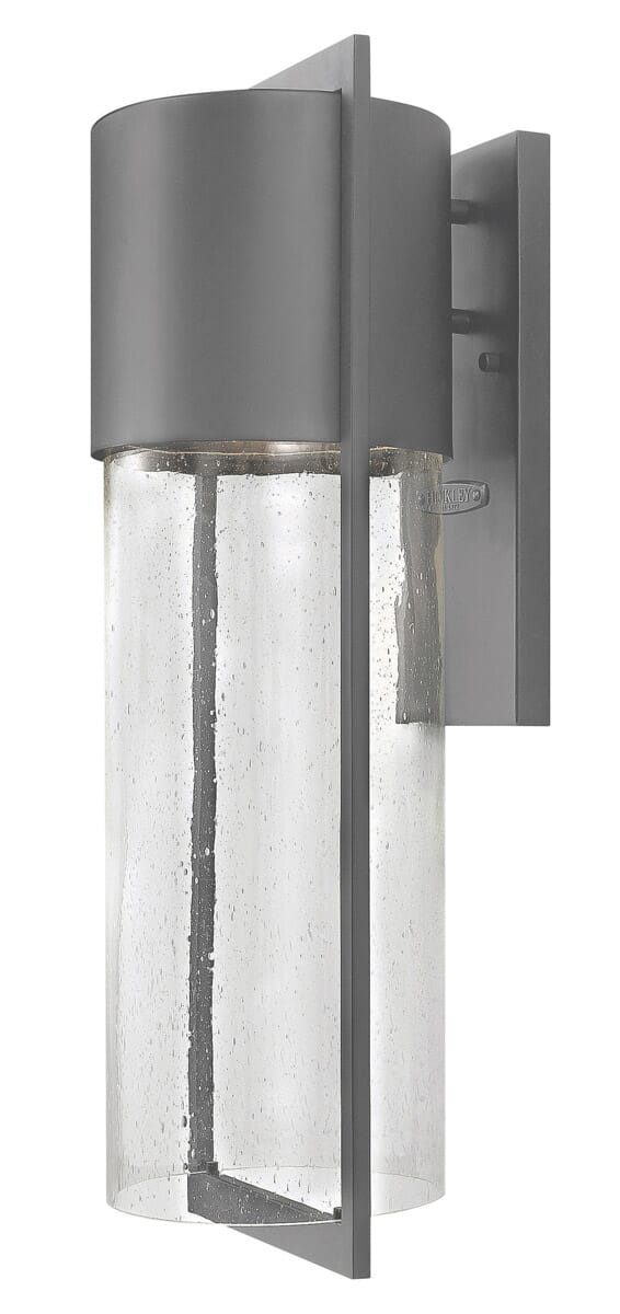 Hinkley Shelter LED Outdoor Large Wall Sconce in Hematite