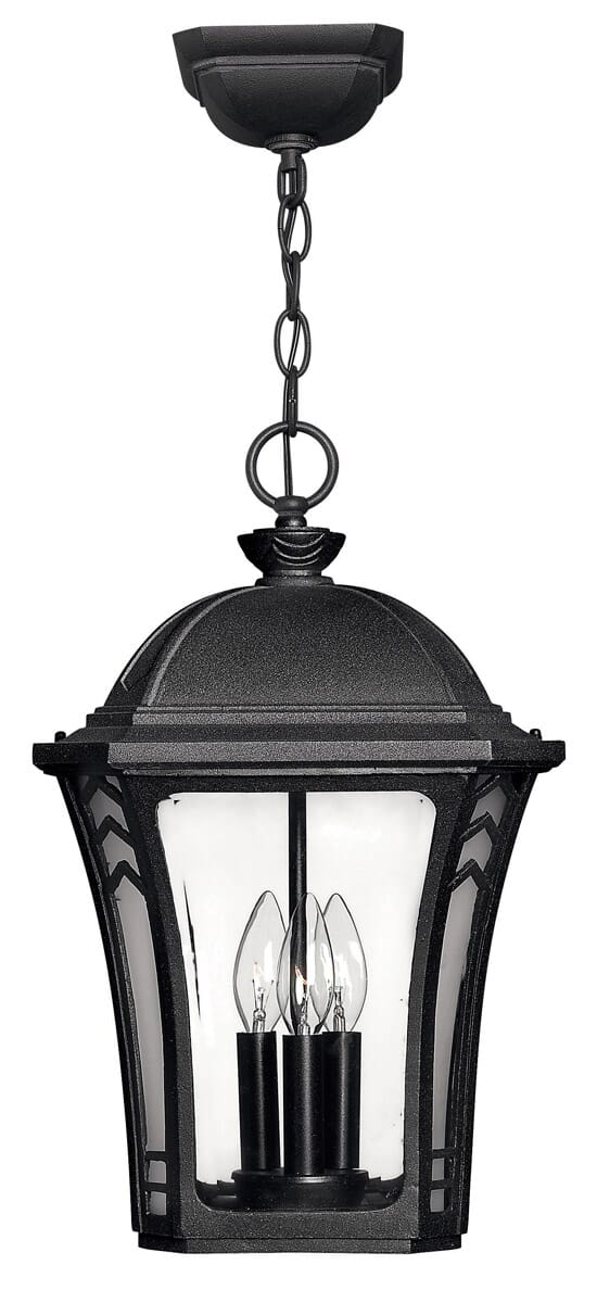 Hinkley Wabash 3-Light Outdoor Hanging Light in Museum Black