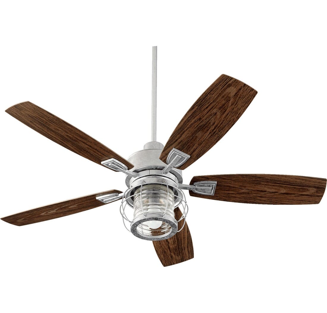 Quorum Galveston 52" Outdoor Ceiling Fan in Galvanized