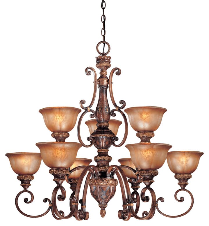 Minka Lavery Illuminati 9-Light 39" Chandelier in Illuminati Bronze