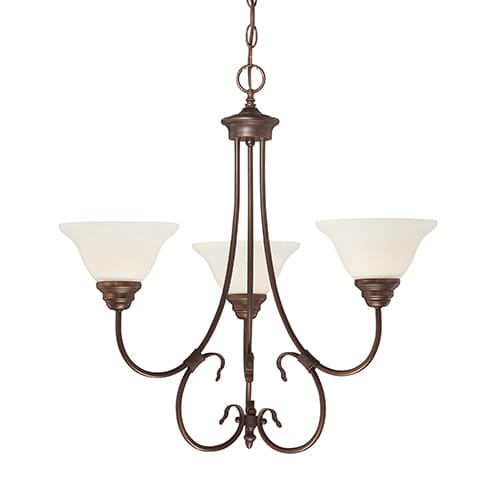 Millennium Lighting Fulton 3-Light Chandelier in Rubbed Bronze