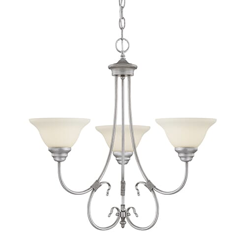 Millennium Lighting Fulton 3-Light Chandelier in Rubbed Silver