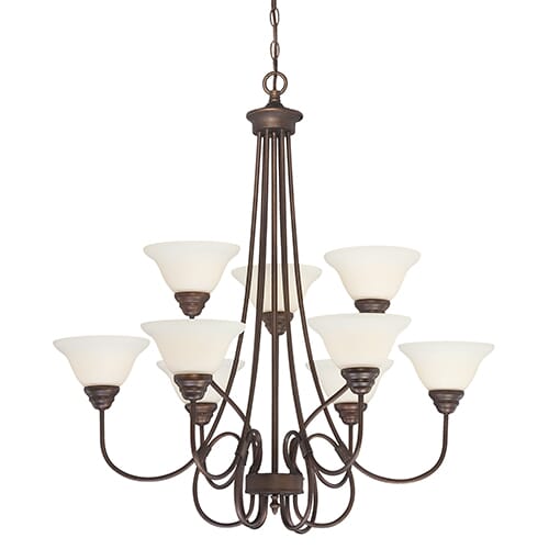 Millennium Lighting Fulton 9-Light Chandelier in Rubbed Bronze