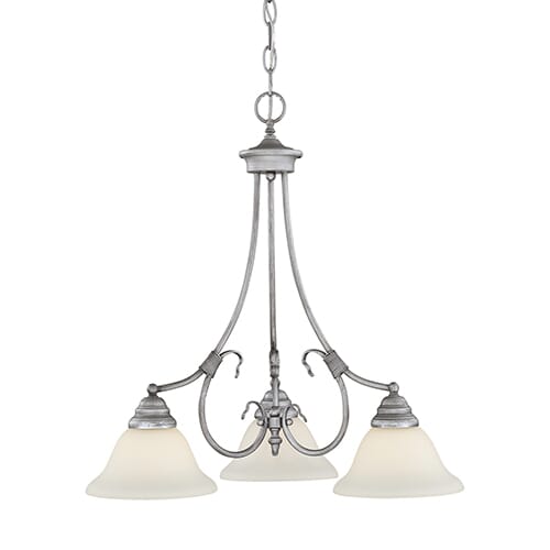 Millennium Lighting Fulton 3-Light Chandelier in Rubbed Silver