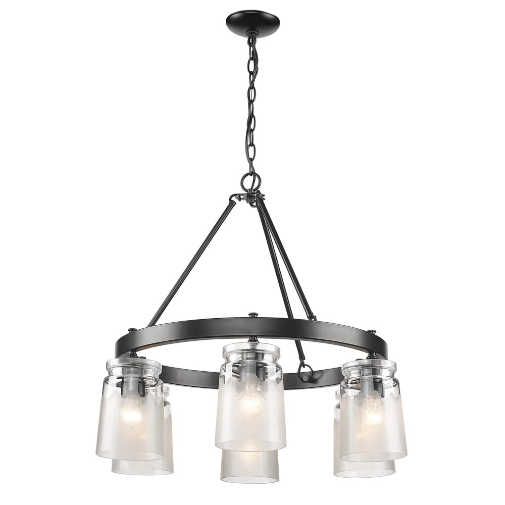 Golden Travers 6-Light Chandelier in Black