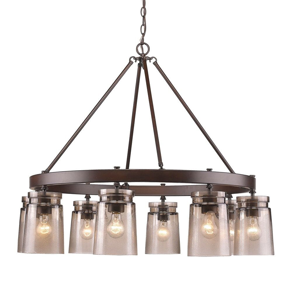 Golden Travers 8-Light Chandelier in Rubbed Bronze