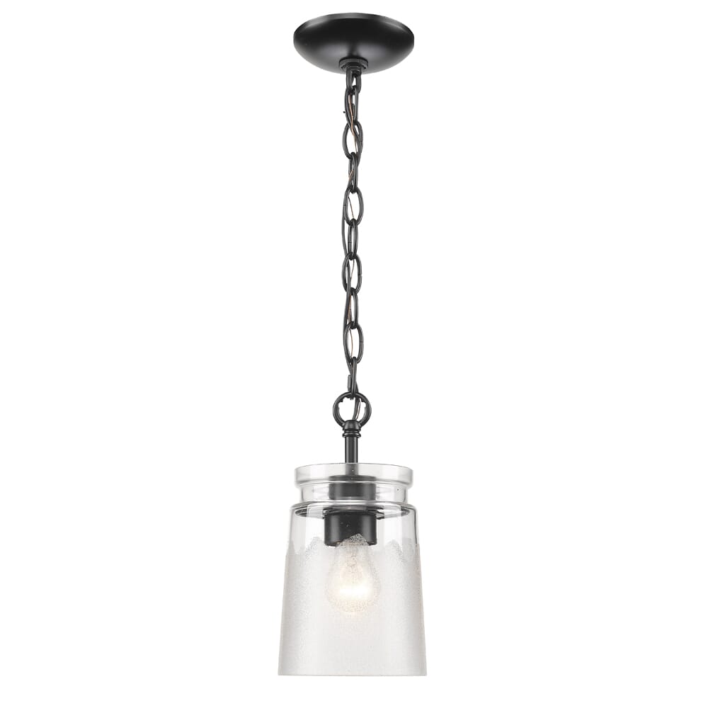 Golden Travers 11" Mini Pendant in Black