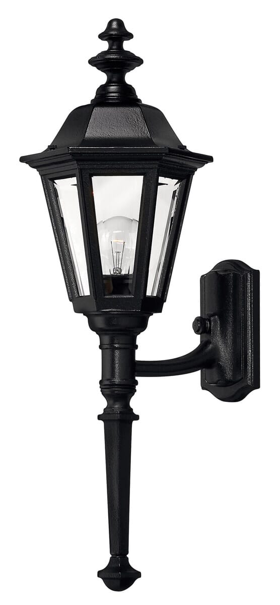 Hinkley Manor House 1-Light Outdoor Small Wall Mount in Black