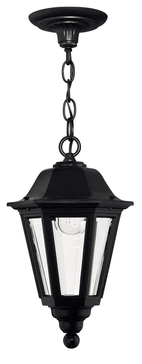 Hinkley Manor House 1-Light Outdoor Hanging Light in Black