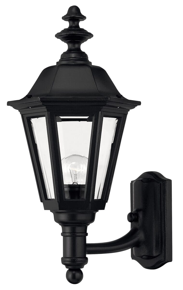 Hinkley Manor House 1-Light Outdoor Small Wall Mount in Black