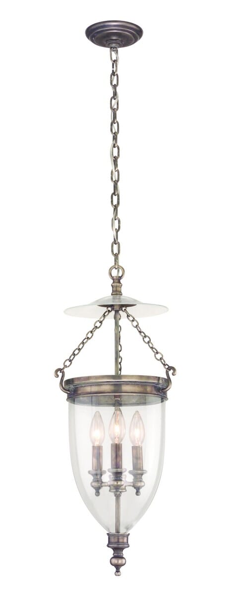 Hudson Valley Hanover 3-Light 26" Pendant Light in Historical Nickel