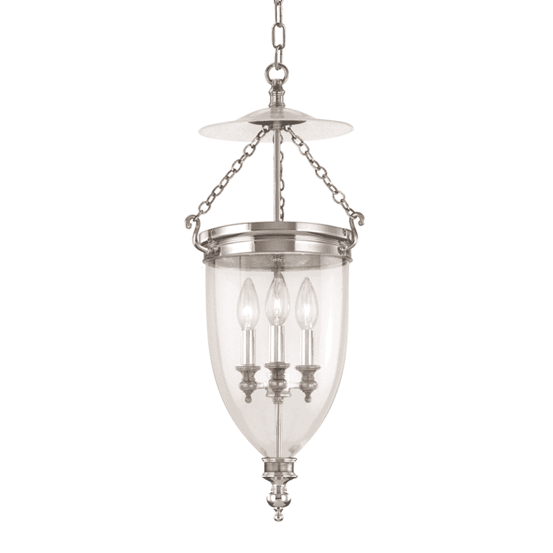 Hudson Valley Hanover 3-Light 26" Pendant Light in Polished Nickel