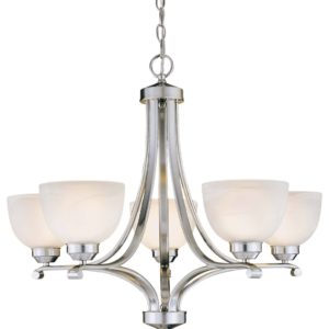 Minka Lavery Paradox 5-Light Chandelier in Brushed Nickel