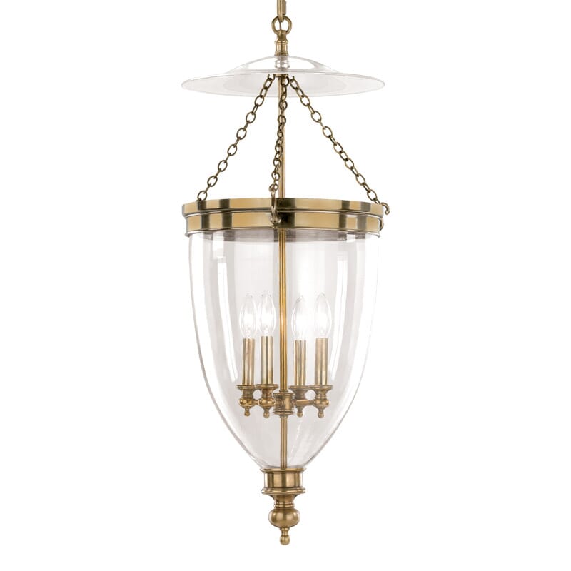 Hudson Valley Hanover 4-Light 34" Pendant Light in Aged Brass