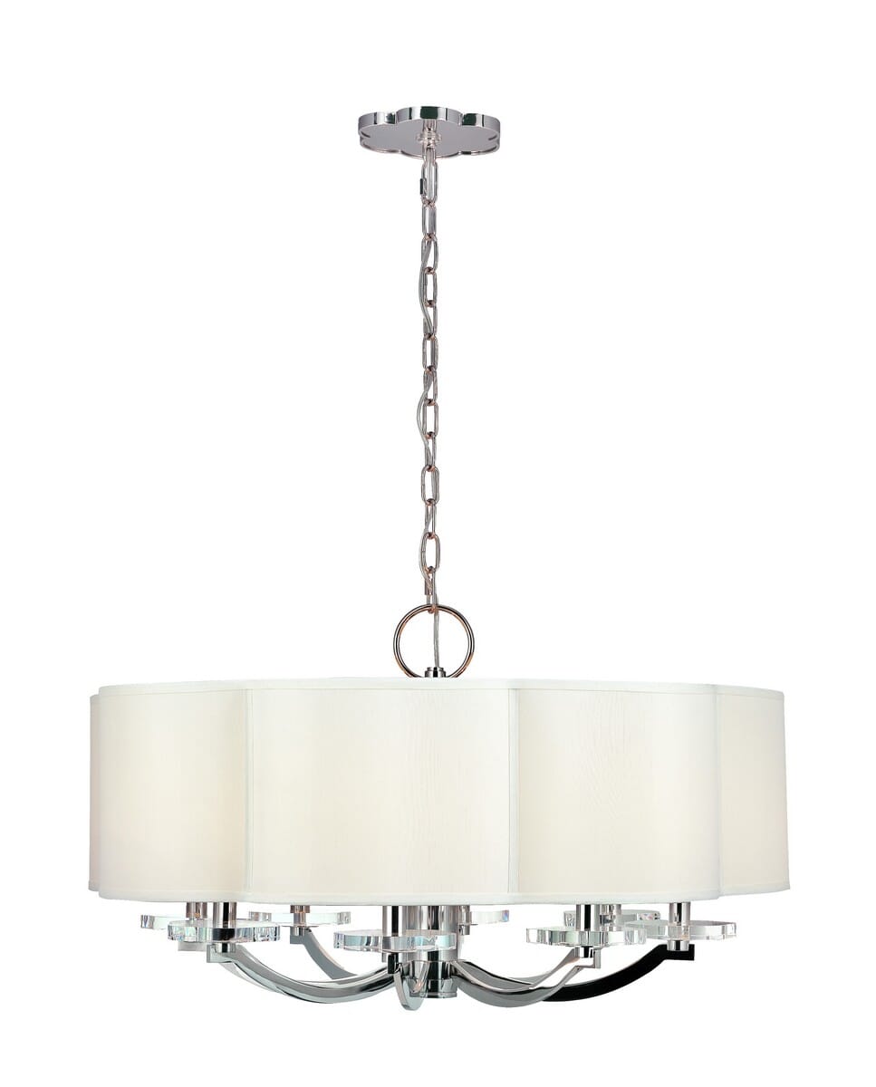 Hudson Valley Garrison 8-Light Chandelier in Polished Nickel