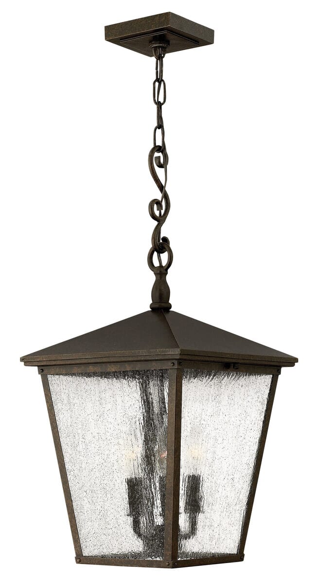 Hinkley Trellis 3-Light Outdoor Hanging Light in Regency Bronze