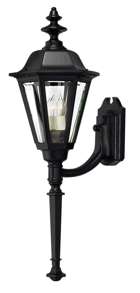 Hinkley Manor House 1-Light Outdoor Medium Wall Mount in Black