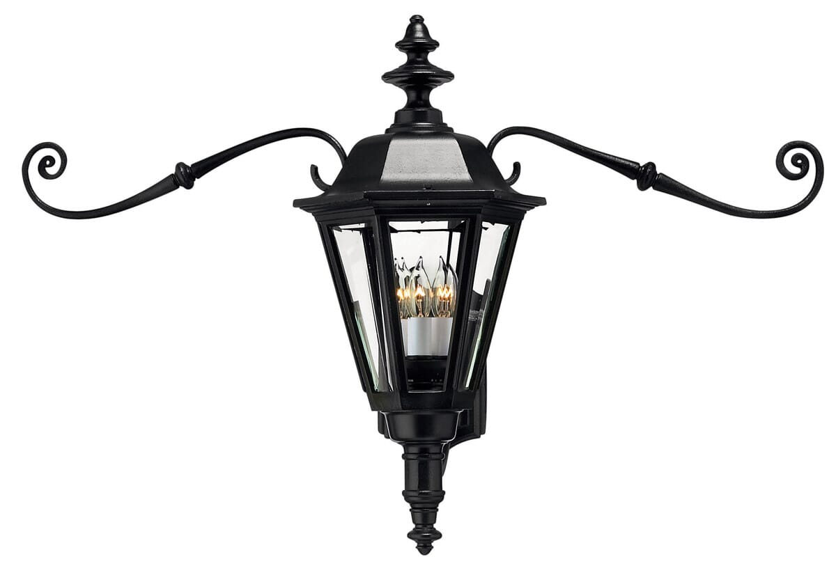 Hinkley Manor House 1-Light Outdoor Medium Wall Mount in Black