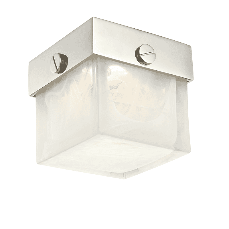 Hudson Valley Petty Square Ceiling Light in Polished Nickel