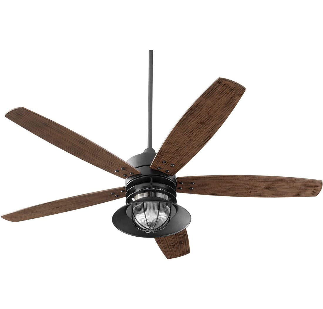 Quorum Portico 60" Outdoor Ceiling Fan in Noir