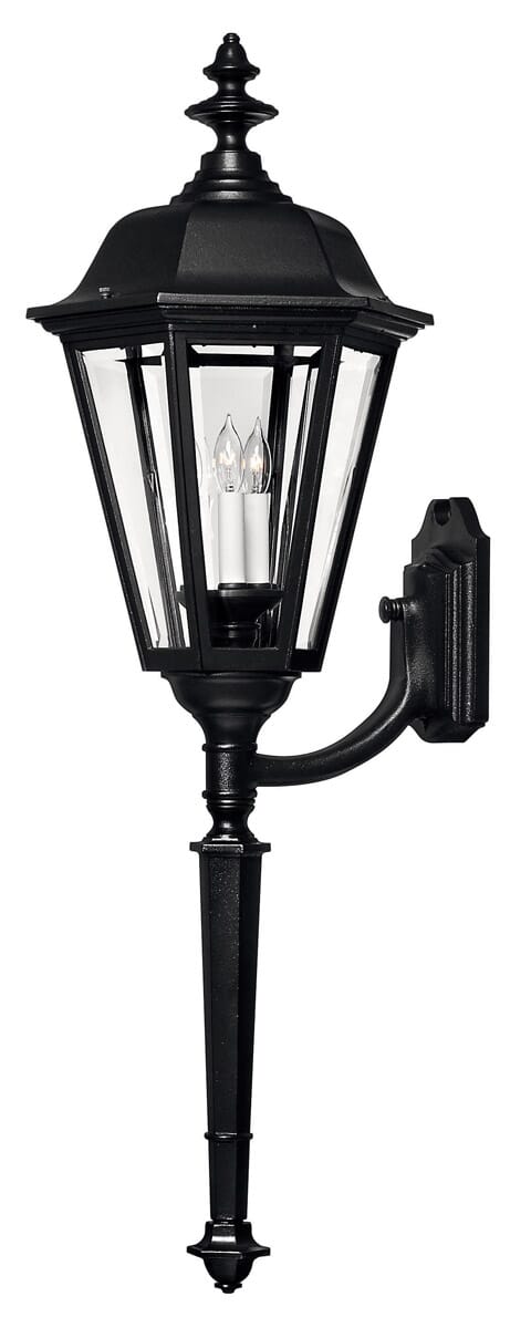 Hinkley Manor House 1-Light Outdoor Large Wall Mount in Black