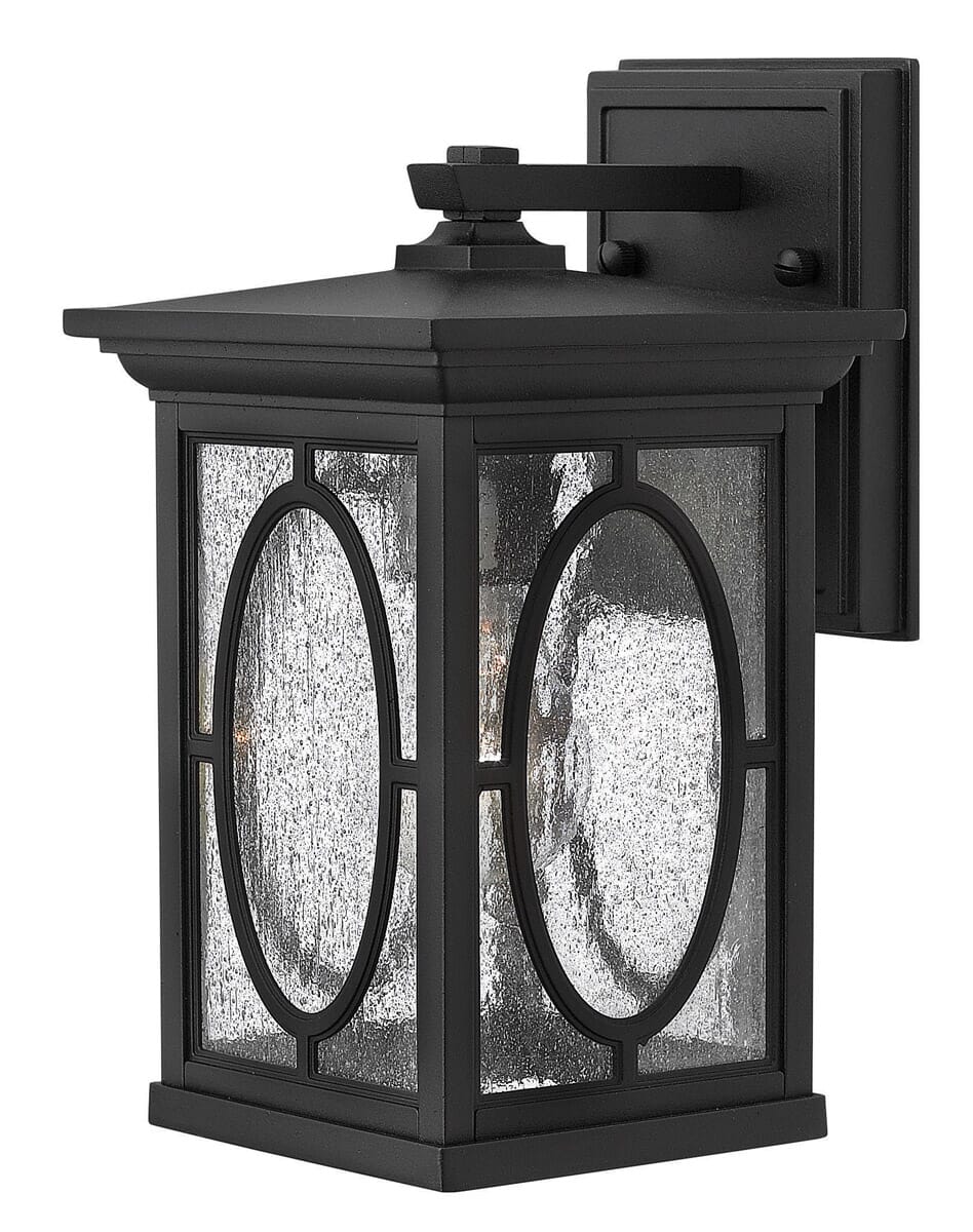 Hinkley Randolph 1-Light Outdoor Small Wall Mount in Black