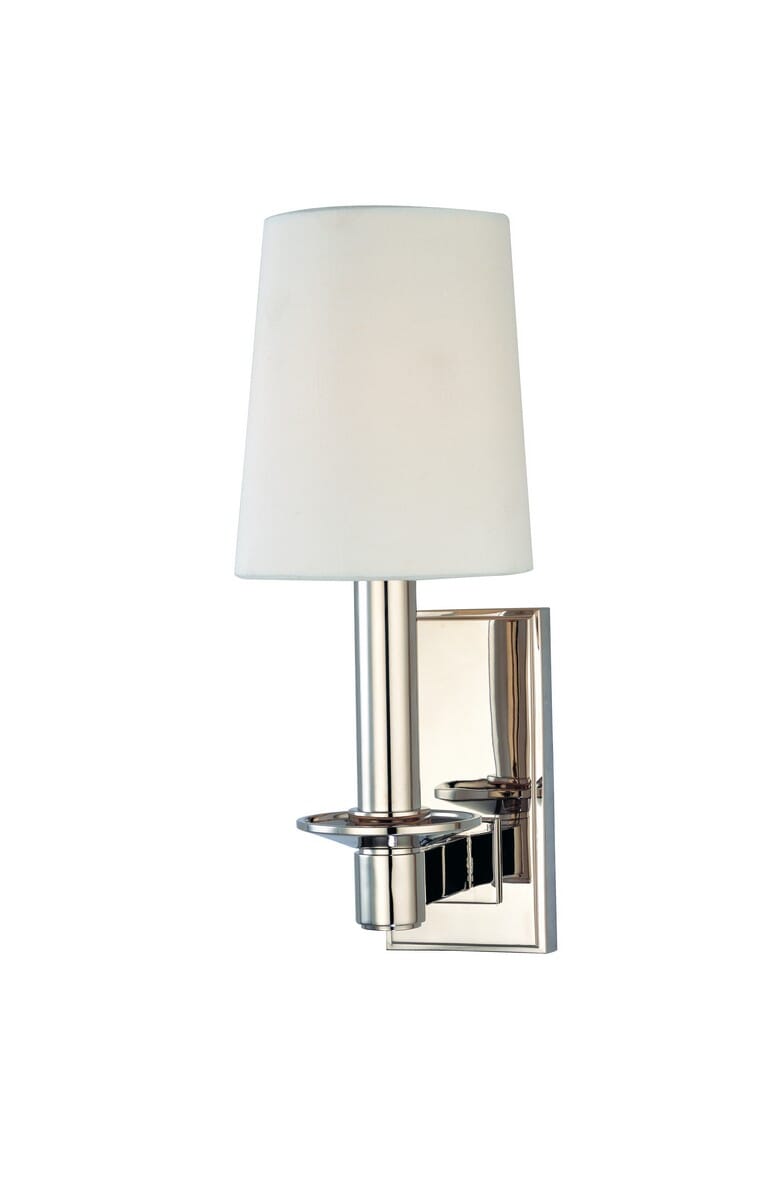 Hudson Valley Spencer 10" Wall Sconce in Polished Nickel