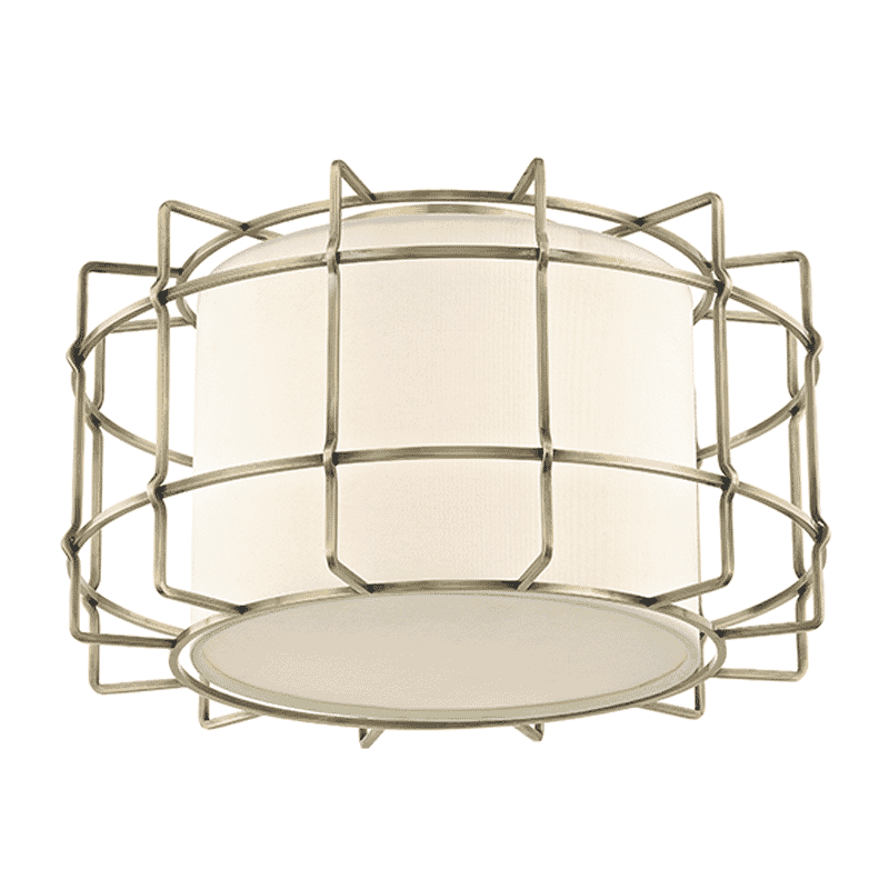 Hudson Valley Sovereign 2-Light Ceiling Light in Aged Brass