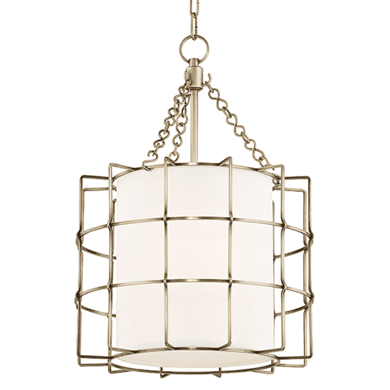 Hudson Valley Sovereign 2-Light 22" Pendant Light in Aged Brass