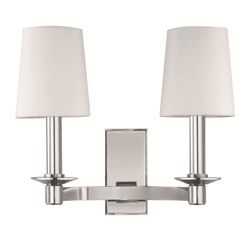 Hudson Valley Spencer 2-Light 10" Wall Sconce in Polished Nickel