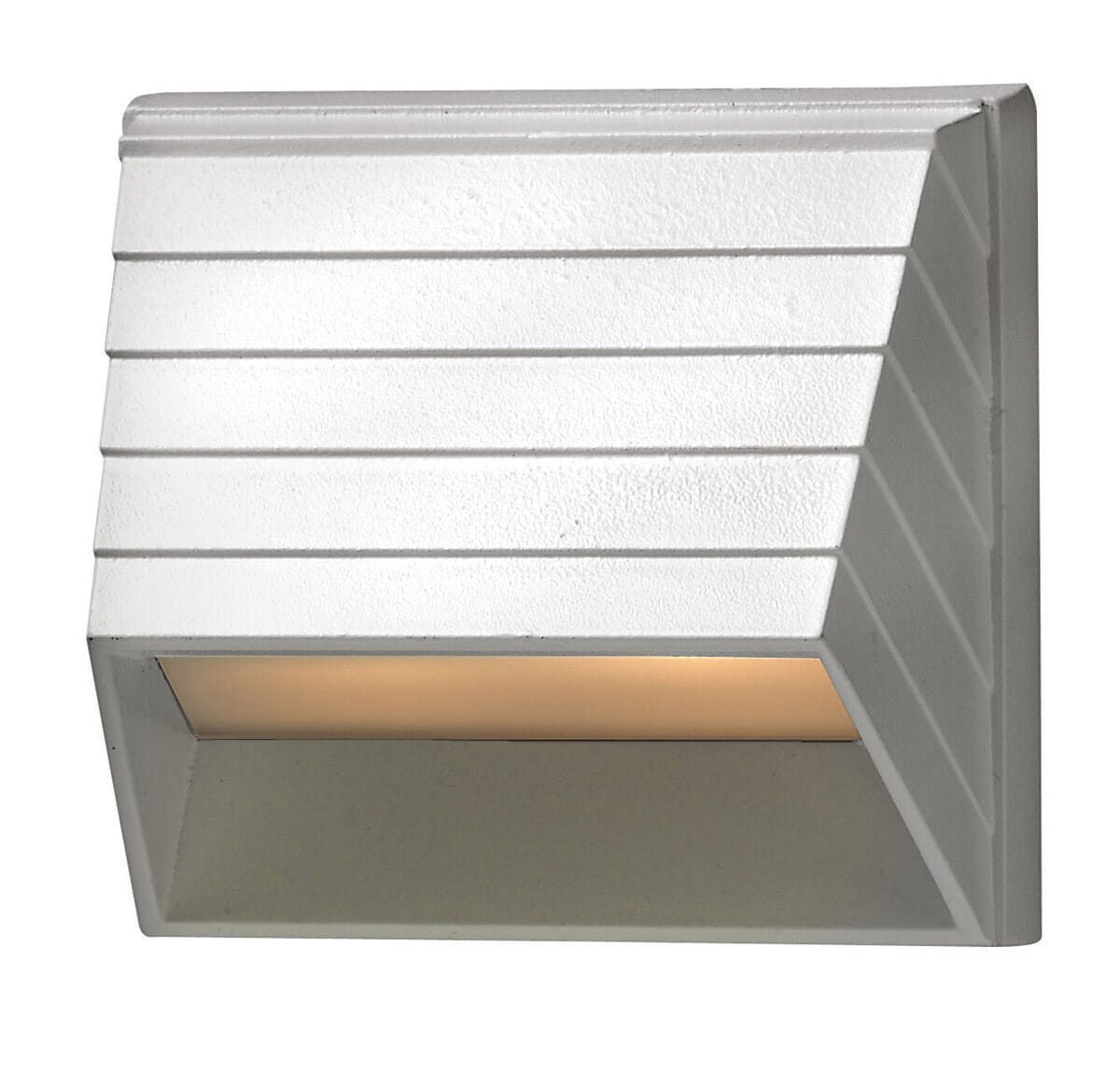 Hinkley 1-Light LED Outdoor Landscape Deck Square Sconce LED in Matte White