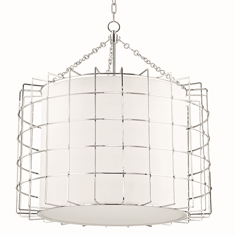 Hudson Valley Sovereign 4-Light 32" Pendant Light in Polished Nickel